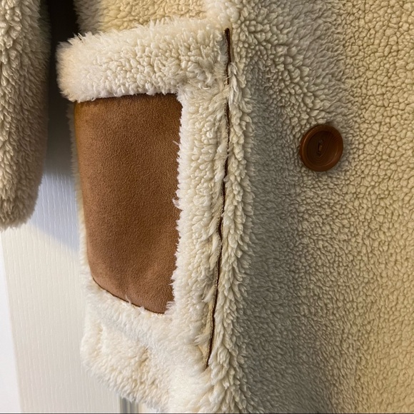 Stand Studio Off-White Faux Shearling Coat - Picture 9 of 13